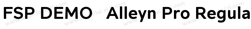 FSP DEMO   Alleyn Pro Regular字体转换